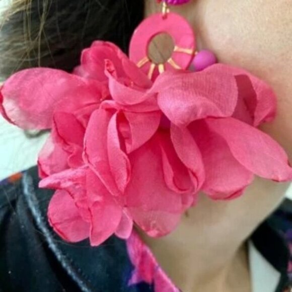 Pink Petal Earrings - Picture 8 of 12